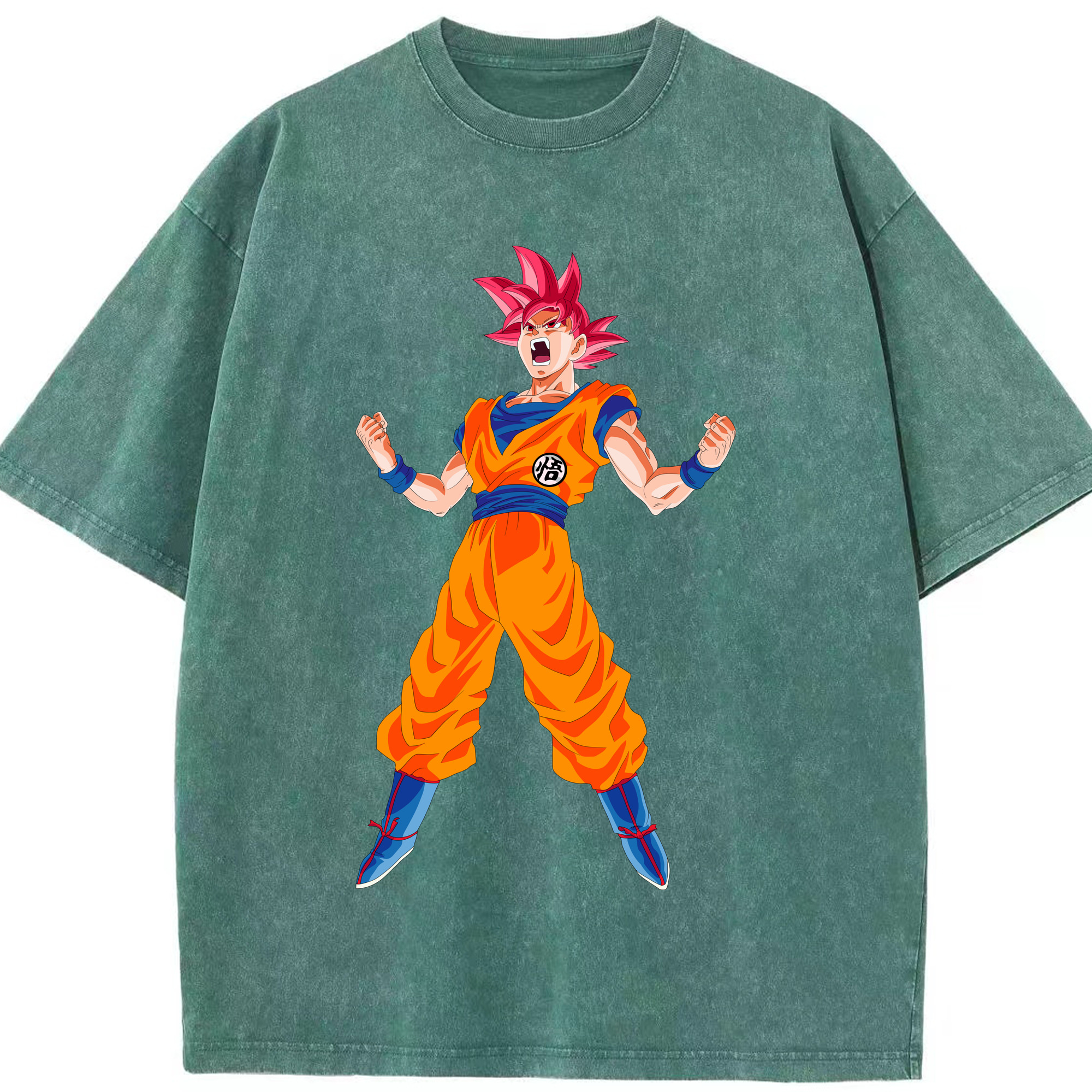 ドラゴンボール 孫悟空（そん ごくう）Son Goku カカロット DRAGON BALL Kakarotto 綿100% ヴィンテージ風 半袖Tシャツ（フロントプリント）